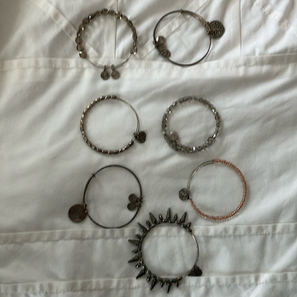 Lot of 7 Alex & Ani Bracelets